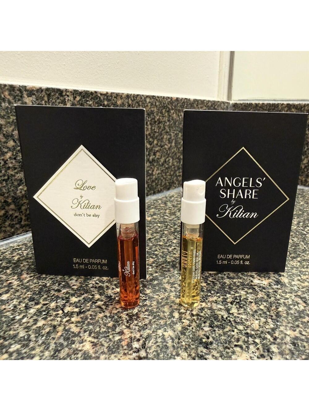 Kilian Angels' Share AND Love Don’t Be Shy Eau De Parfum 0.05oz SAMPLE 1.5ml LOT